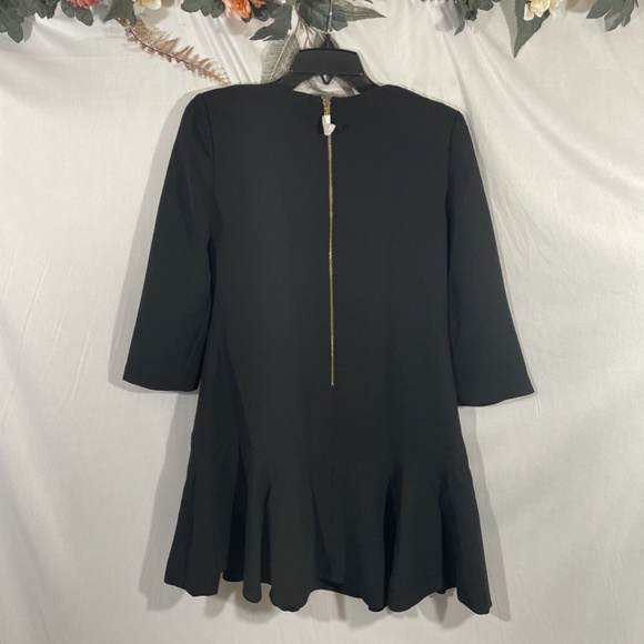 NWT $348 kate spade new york [ 2 ] Flounce Crepe‎ Mini Dress in Black - Picture 11 of 13